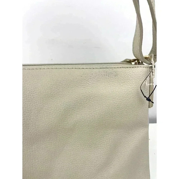 Tommy Hilfiger Beige Pebble Leather Crossbody Purse with Pouch Twice as Nice - Picture 8 of 16